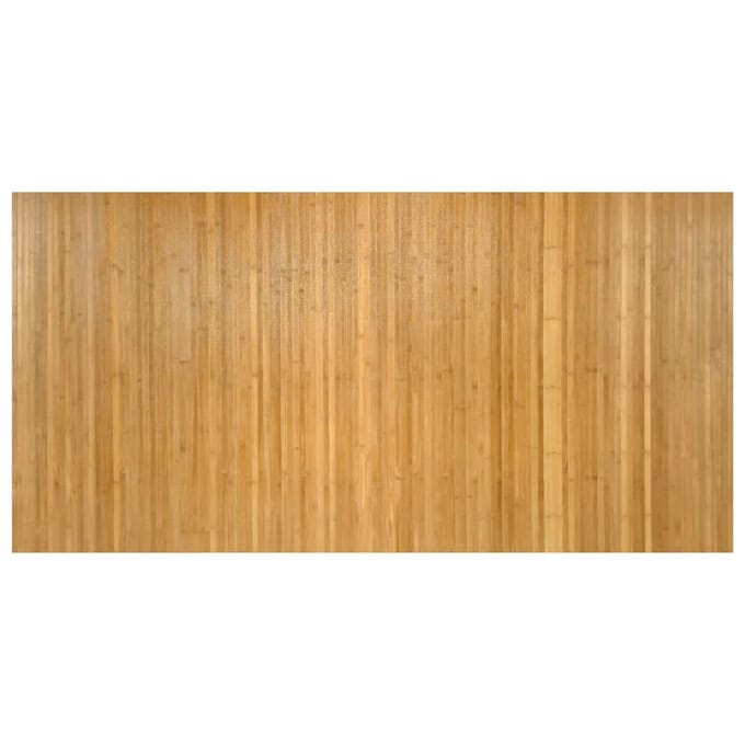 vidaXL - Vloerkleed - rechthoekig - 100x200 - cm - bamboe - naturel