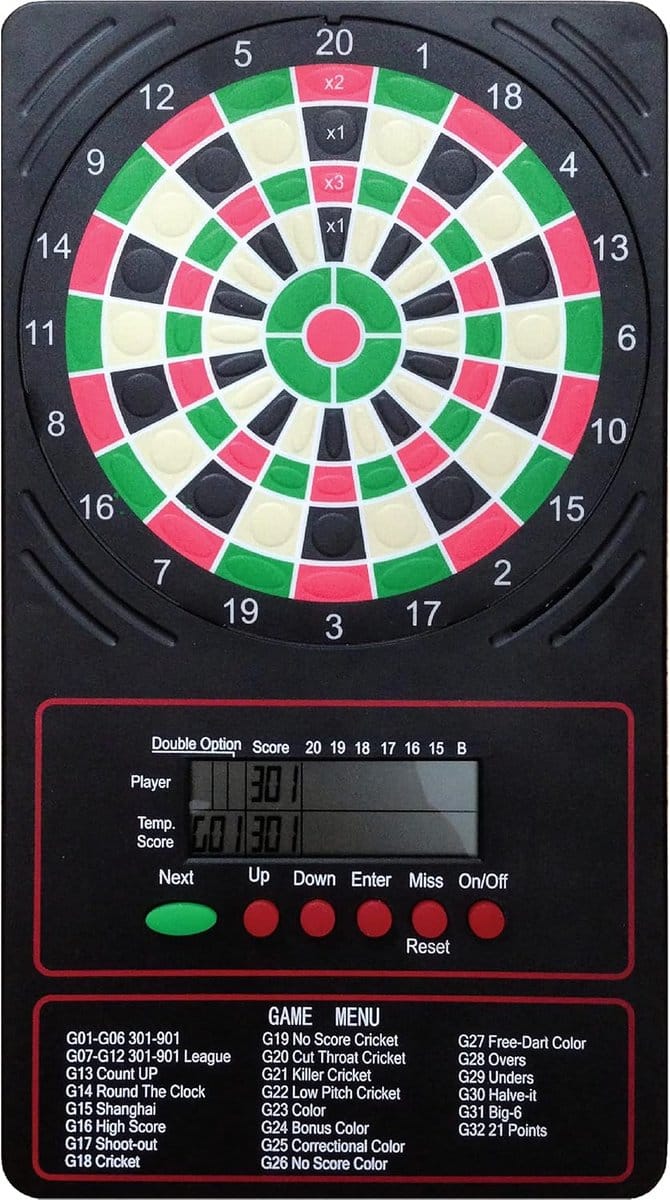 Elektronische Dart Scorebord met Touchscreen voor 8 Spelers en 18 Spelmodi