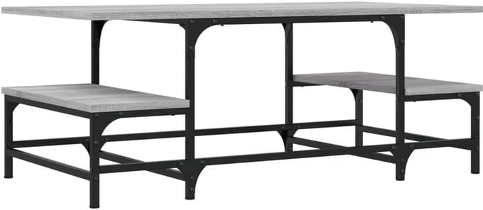 Salontafel Houten Uitsnede 100x50.5x40 cm Sonoma Grijs