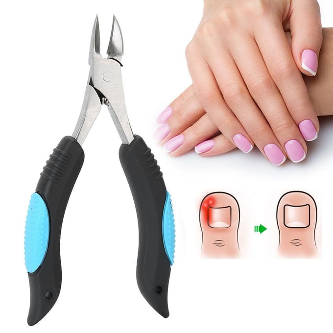 Coupe-ongles incarnés Ciseaux à cuticules pour ongles de doigts et d'orteils Outil de coupe pédicure black