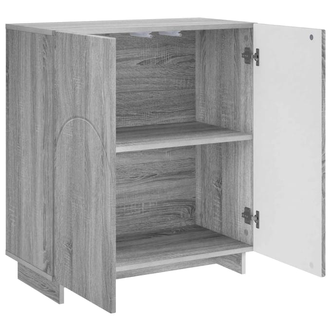 vidaXL - Dressoir - Grijs - Sonoma - 67 - x - 34,5 - x - 75 - cm - Bewerkt - hout