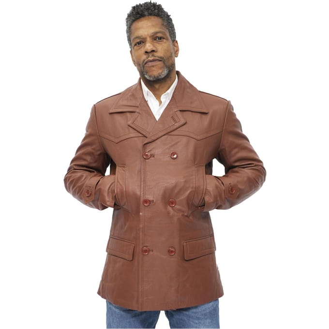 Heren rundleer Peacoat-Krakau