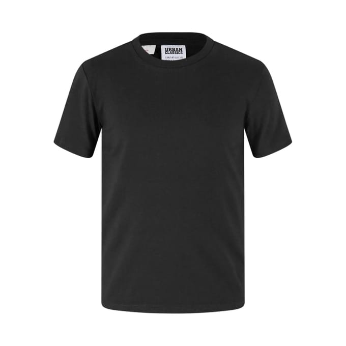Urban Classics - Stretch Jersey Kinder Tshirt - Kids 134/140 - Zwart