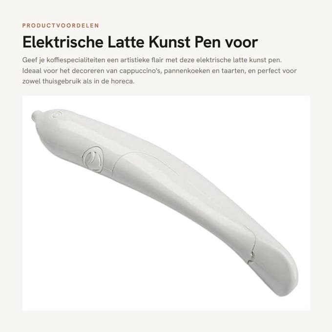 Dailygoods - Elektrische Latte Kunst Pen voor Decoratie