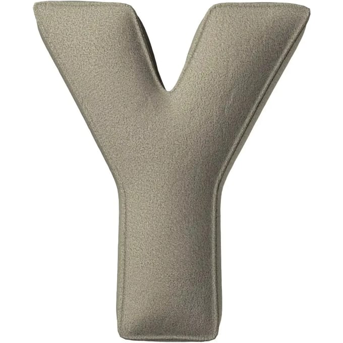 Kussen letter y Yellow Tipi Boucle