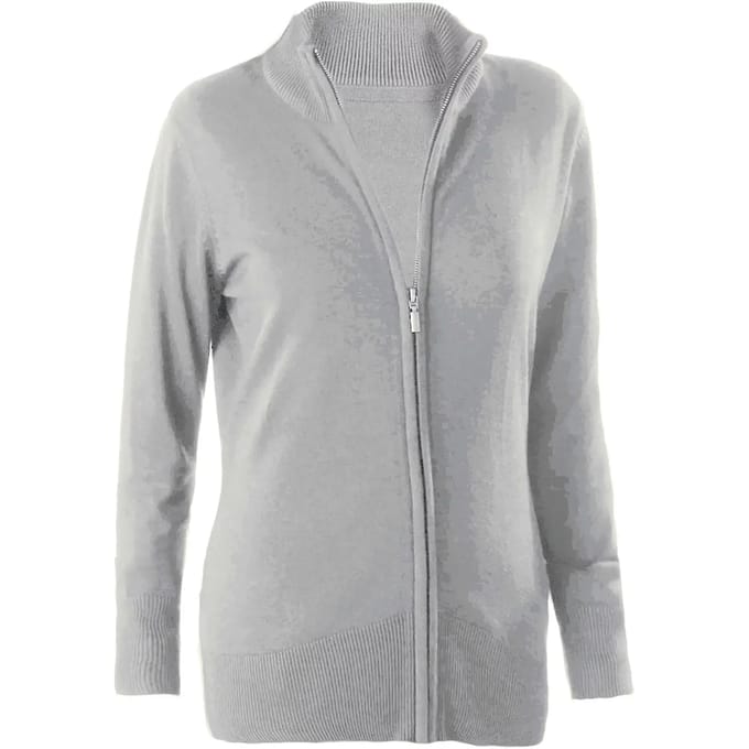 Kariban Dames cardigan met rits K962 - Grey Melange - L