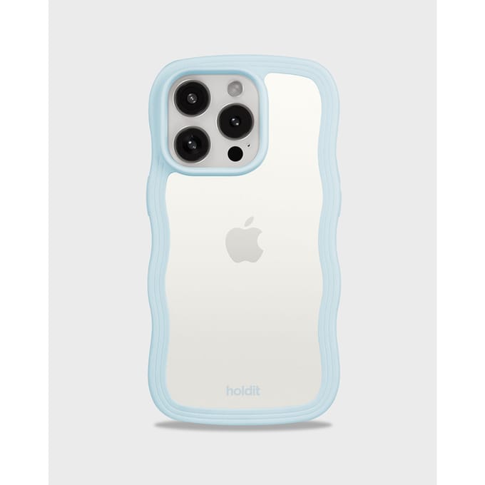 Holdit Wavy Case geschikt voor Apple iPhone 15 Pro Max - Mineral Blue