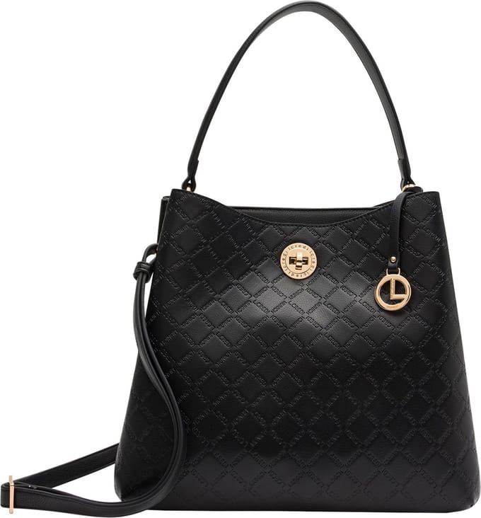 L.CREDI Schoudertas Filiberta Hobo Bag Black Zwart