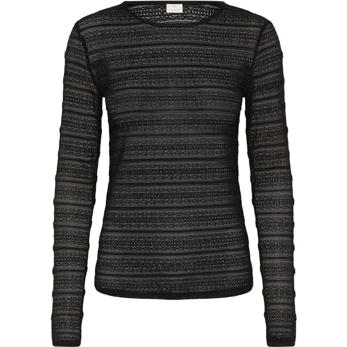 Dames-T-shirt met lange mouwen KAFFE KANanna Lace