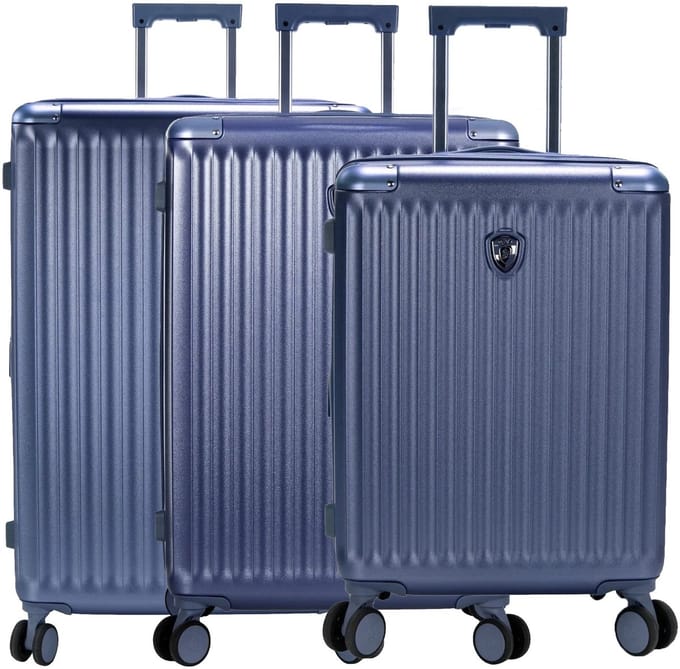 HEYS trolley Luxe 3pc Set Navy donkerblauw 55cm