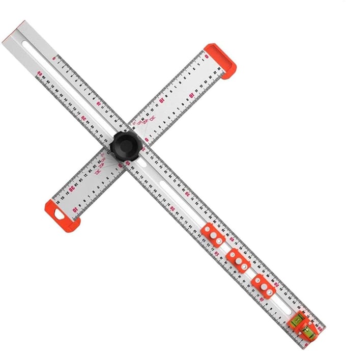 Vierkante Liniaal - Tekenhulpmiddel - Lijnen Tekenen - Verstelbare Hoek - 65 cm - Multicolor