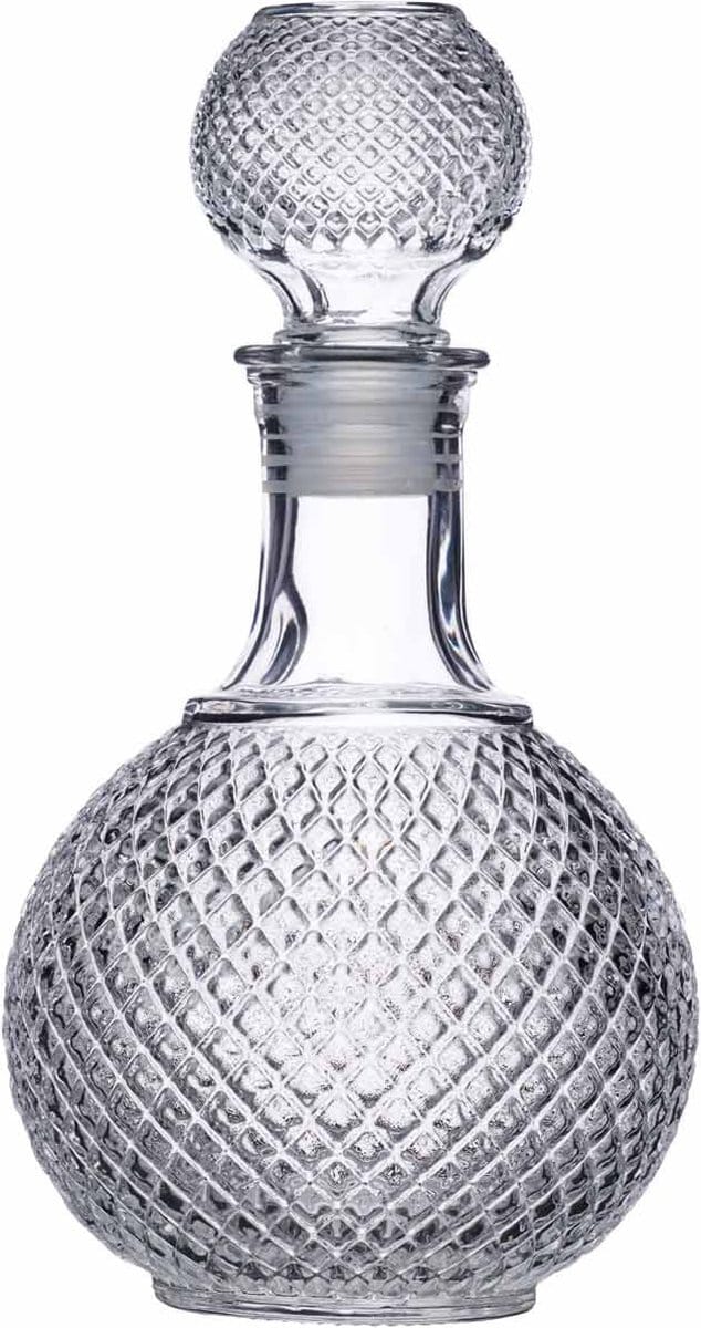 KitchenCraft BarCraft Geslepen glazen karaf voor whisky en brandy - 1 liter