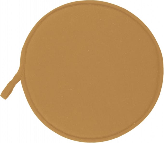 Tiseco Home Studio - Stoelkussen SUAVE - SET/6 - katoen - met antislip stippen - Rond - Dia 37 cm - Geel