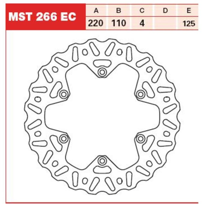 Trw Mx/enduro Mst202 Remschijf Zilver