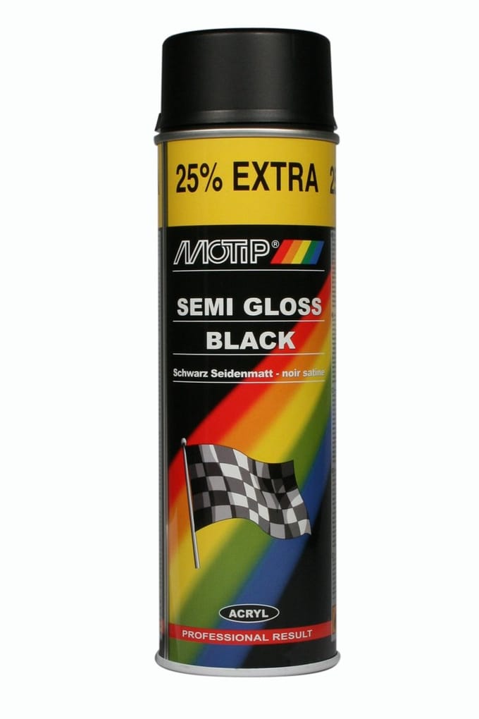Motip Zijdeglans Acryllak Zwart - 500 ml