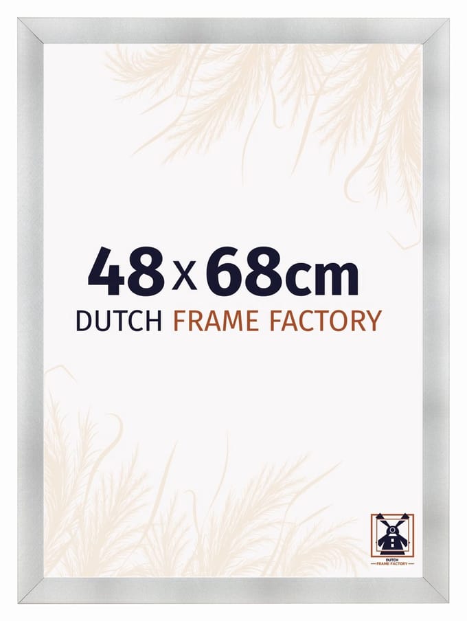 Fotolijst 48x68 cm - MDF - Aluminium Geborsteld - Praag