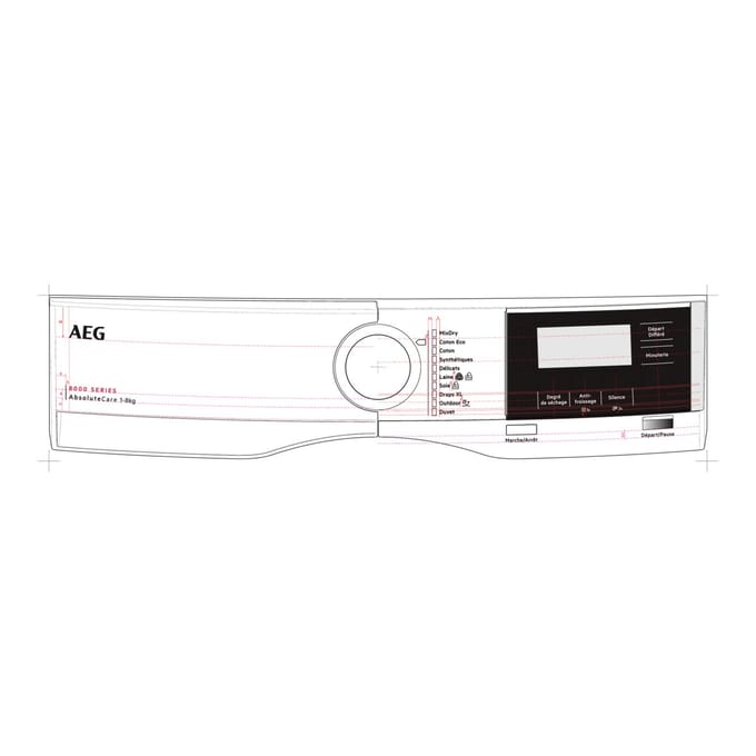 AEG controlepaneel, wit, AEG 140247902020