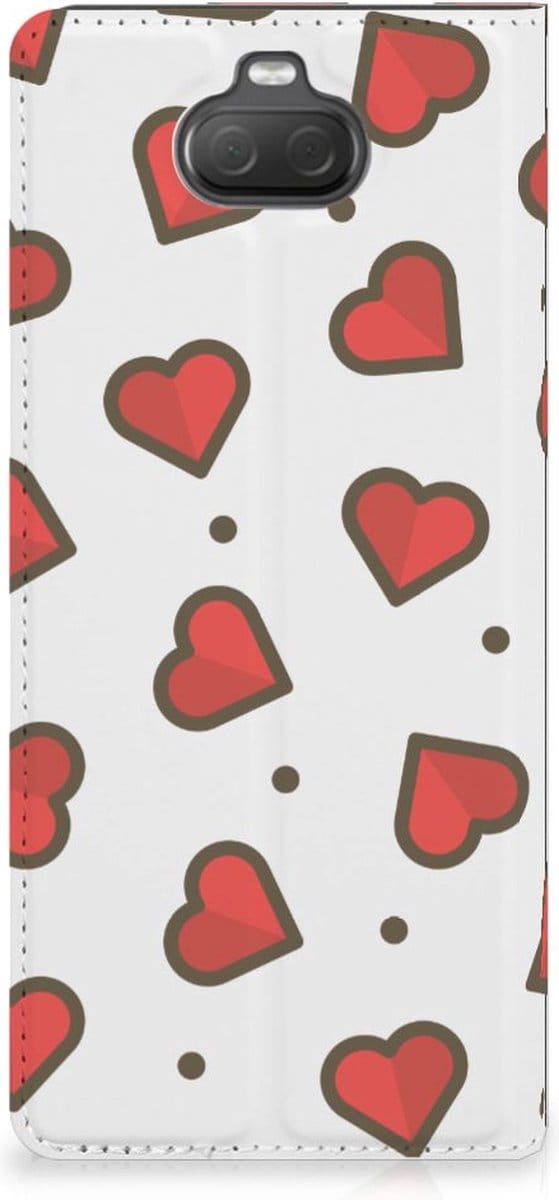Sony Xperia 10 Hoesje met Magneet Hearts
