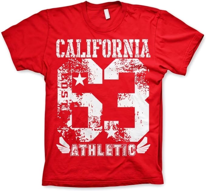 Hybris California 63 sport-T-shirt rood