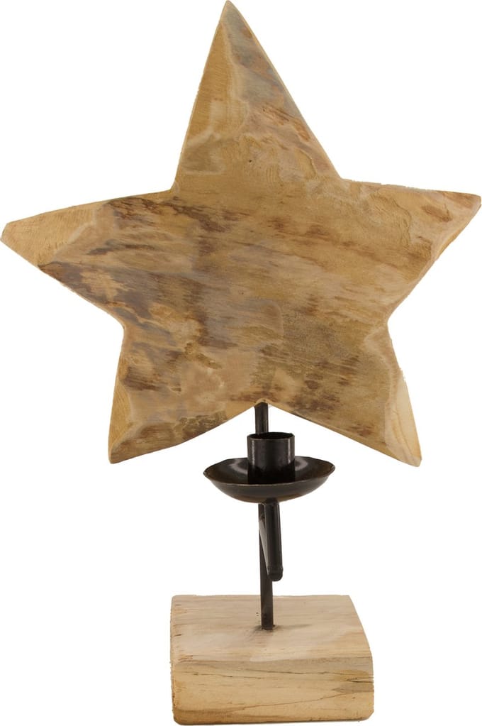 Dijk Natural Collections - Candle holder teak 28x22x40cm - Natuurlijk