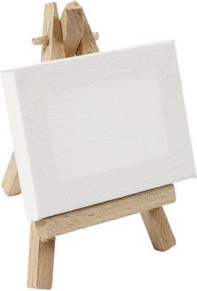 CC Mini Canvas met Schildersezel 6x8 cm