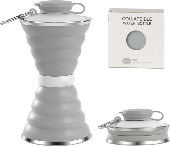 Opvouwbare Siliconen Waterfles 500ml - Ruimtebesparend en Gemakkelijk Draagbaar