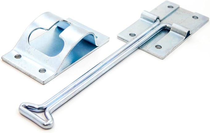 Deur Vanger - Hokker Houder - Camper Deur - Volledig Metaal - 6 Inch - Zilver