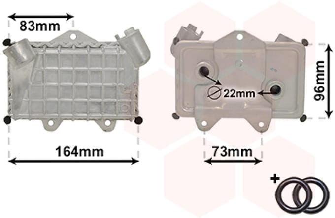 Van Wezel - OLIEKOELER VOOR MERCEDES BENZ E-CLASS W210 1995-1999 6061800365