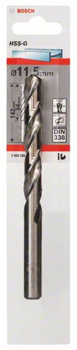 Bosch - Metaalboren HSS-G, Standard 11,5 x 94 x 142 mm