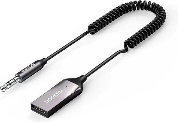 Ugreen - Bluetooth - 5.0 geluidsontvanger USB-kabel audio-adapter AUX-aansluiting zwart - (70601 - CM309)