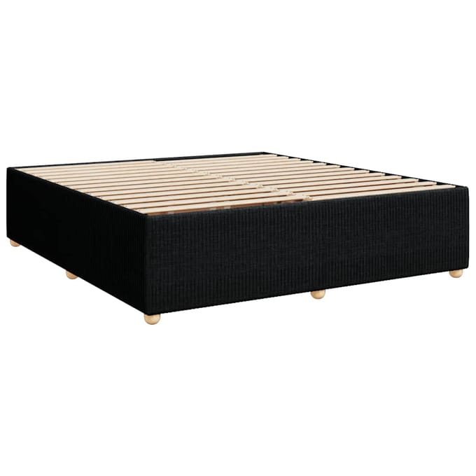 vidaXL - Bedframe - zonder - matras - stof - zwart - 200x200 - cm