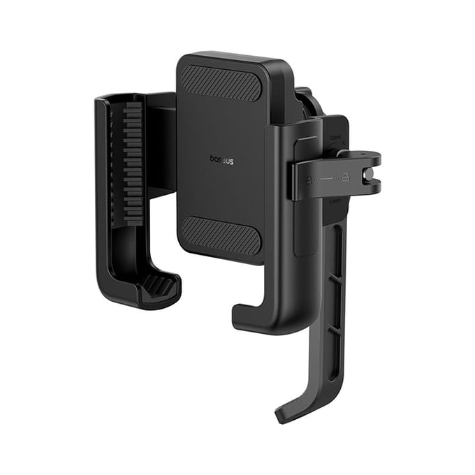 Baseus GoTrip Motorcycle Phone Holder for Mirror with Shock Absorption - Black