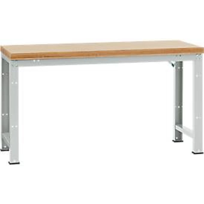 Manuflex werkbank Profi standaard, Tafelblad multiplex B 1750 x D 700, lichtgrijs