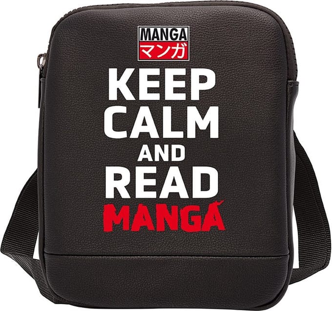 Keep Calm  and Read Manga Crossbodytas - klein formaat - (hxbxd) ca. 22cm x 17cm x 3,5cm