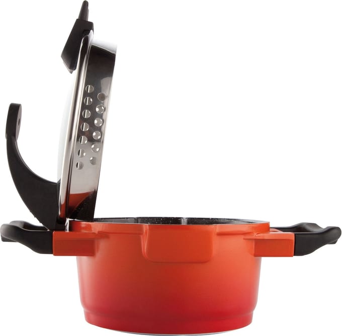 GEM Kookpot met deksel oranje 16 cm - Oranje - PFAS-vrij