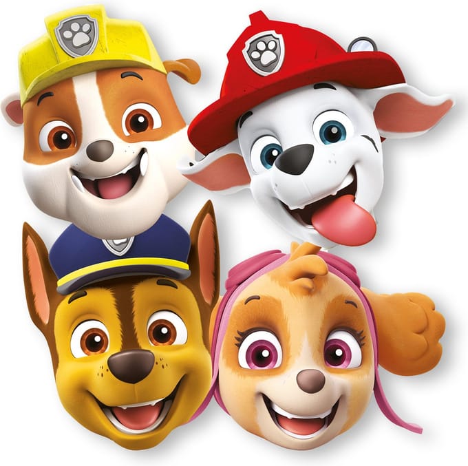 RIETHMULLER - 8 papieren maskers PAW Patrol