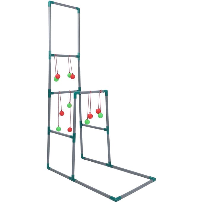 Ladderbalspel met 12 werpballen Dubbellaags Compleet Ladder Toss-spel voor Alle Vaardigheidsniveaus gray