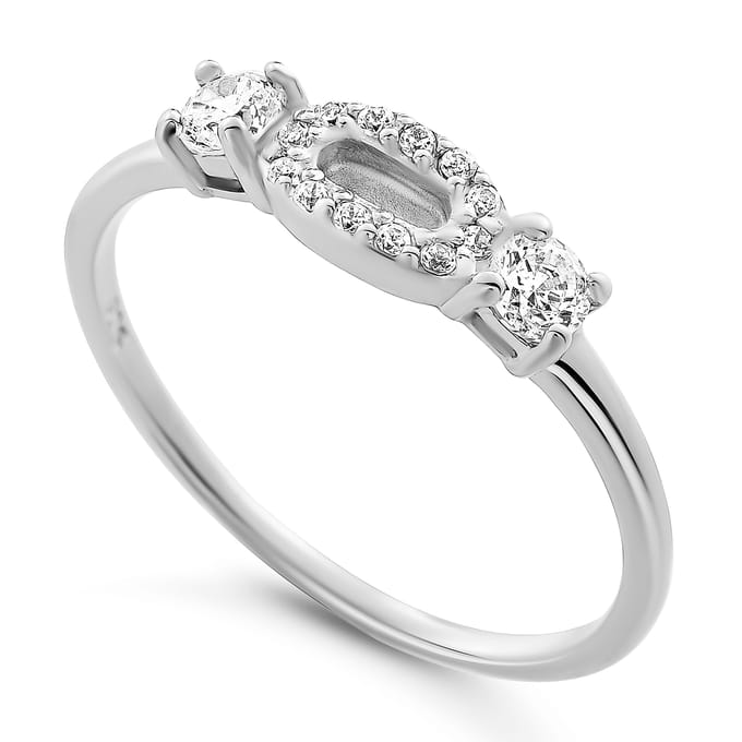 Orphelia 'Lily' Dames 925 Zilveren Ring - Zilver ZR-7582
