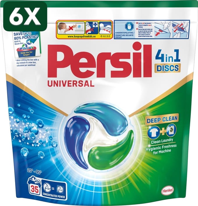 6 x Persil Discs Universal - Wascapsules - 35 Wasbeurten
