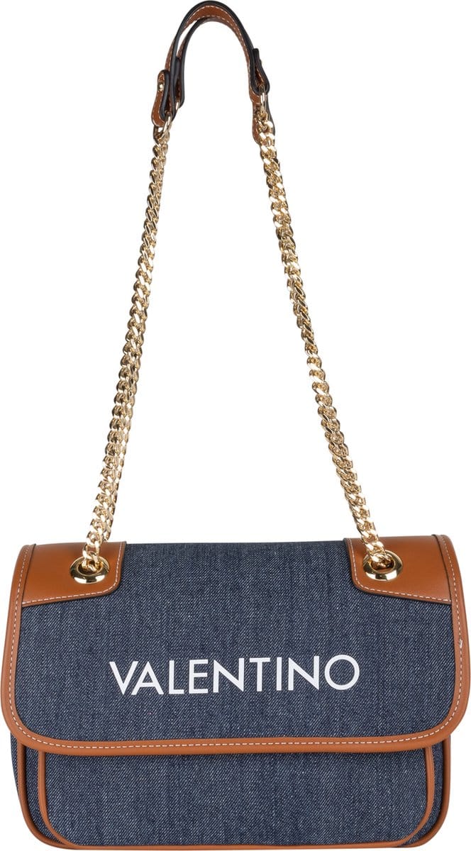 VALENTINO Schoudertas Leith Re Flap Bag Denim / Cuoio Donkerblauw