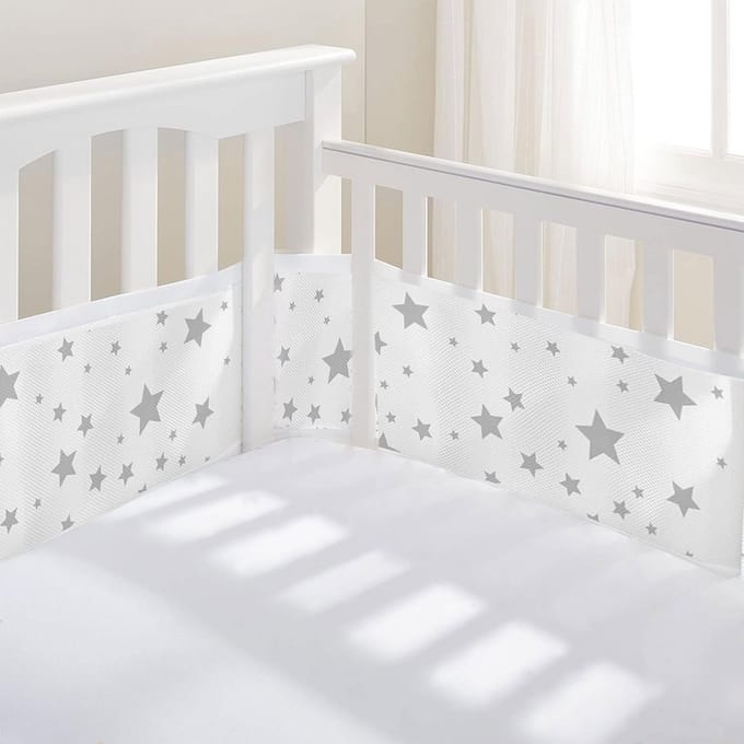 Hoofdomranding voor Babynestje - Ademende Bescherming - Wit - Pentagram