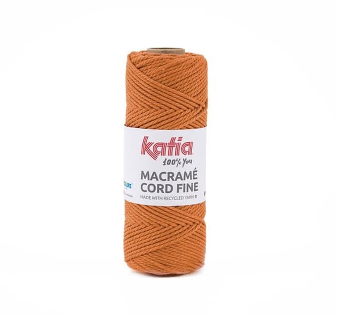 Katia Macramé Cord Fine - 209 Roest - Gerecycled Katoenmix Garen