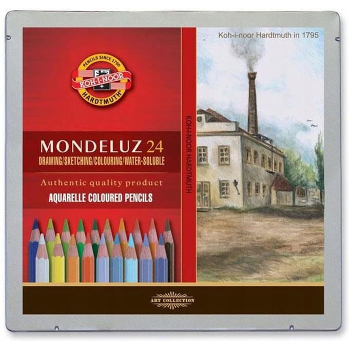 Mondeluz 3724 24 Kleurpotloden  landschap  PAK MET 9069