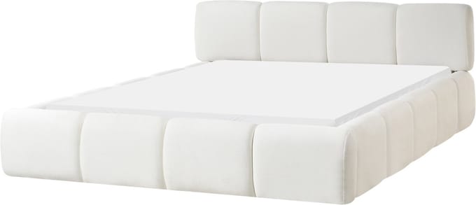 ORVILLE - Tweepersoonsbed - Gebroken wit - 160 x 200 cm - Polyester