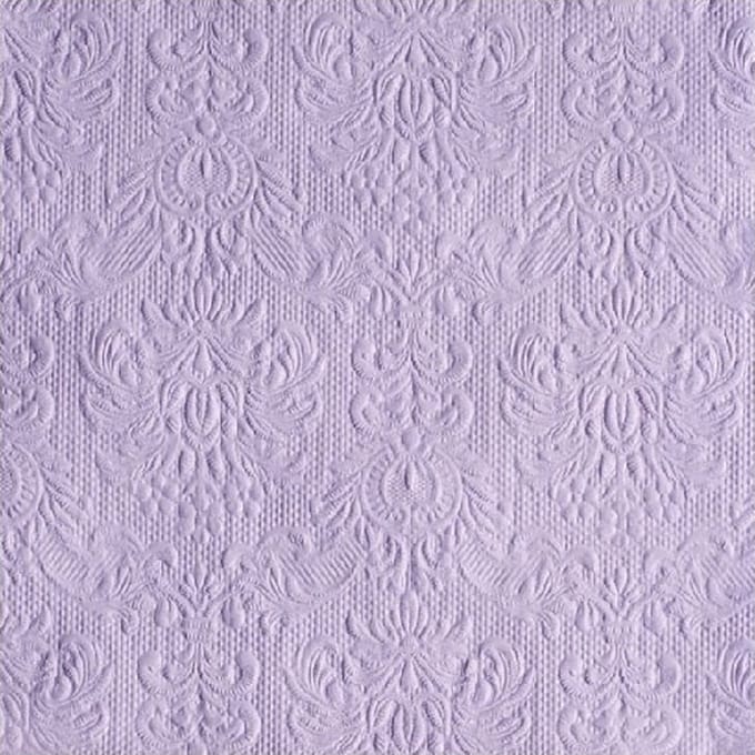Servetten Luxe - 45x stuks - 33 x 33 cm - lila - barok patroon - 3 laags