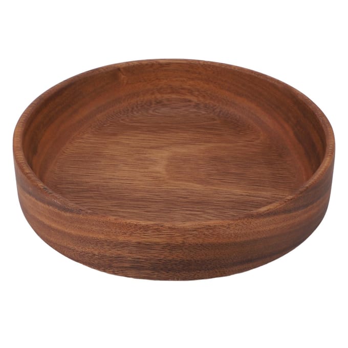 Bol de Service Fruit Collation Polyvalent Élégant Durable Bol à Salade Plat de Service pour la Maison Rond Grand L brown