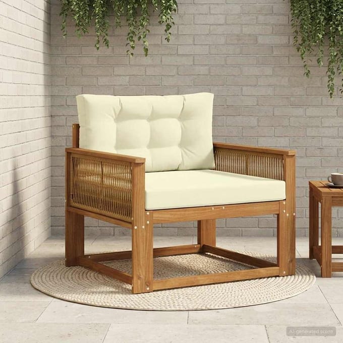 vidaXL - Buiten - Midden - Sofa - Massief - Acacia - Hout - Naturel