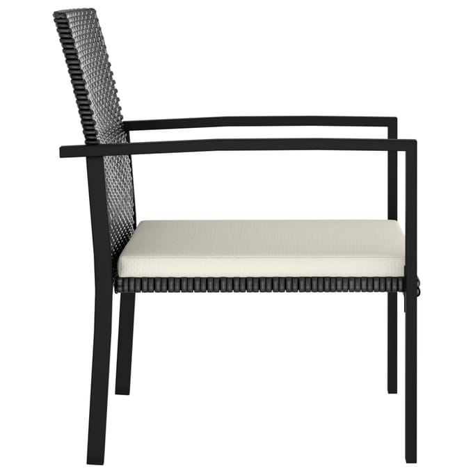 vidaXL - Tuinstoelen - 2 - st - poly - rattan - zwart