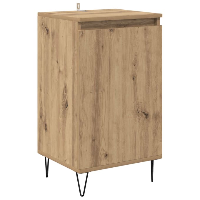 vidaXL - Dressoir - Artisan - Eiken - 40 - x - 35 - x - 70 - cm - Bewerkt - hout