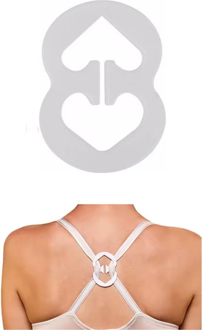 Scoby - BH Band Klem - Clip om BH Bandjes te Klemmen - Onzichtbare BH Effect - Wit - 1 Stuk